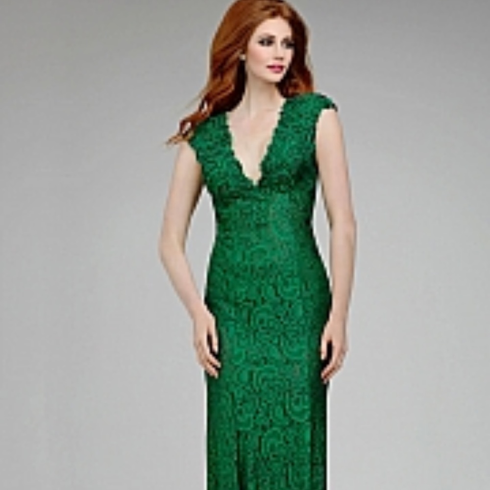 jovani green lace dress